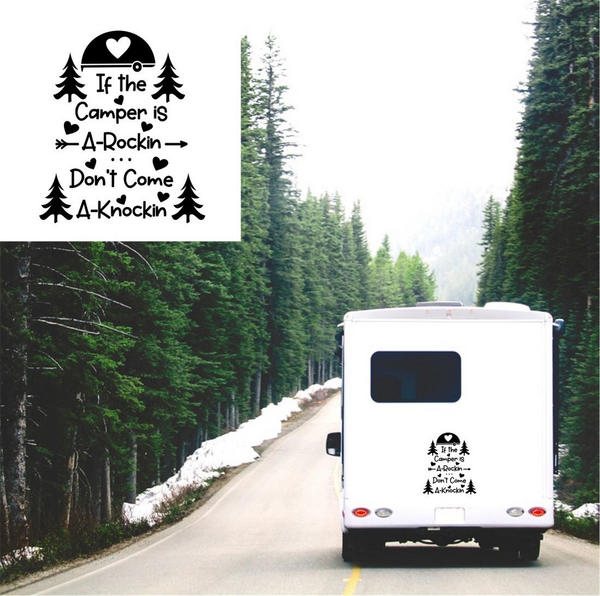 If the Camper is Arockin Don't Come Aknockin Sticker Etsy