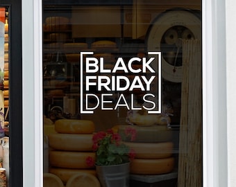 Black Friday Deals Shop Window Sticker Retail Sale Display Decoration Self Adhesive Decal