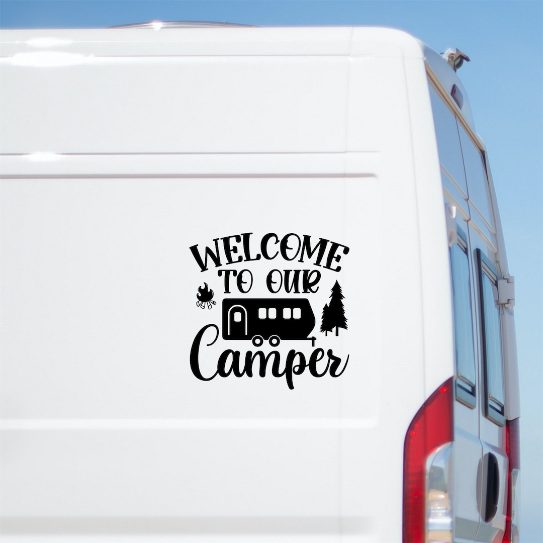Welcome to Our Camper Large Sticker Caravan Motorhome Stickers Camping ...