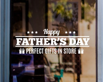 Happy Father's Day Window Sticker Retail Display Window Decal
