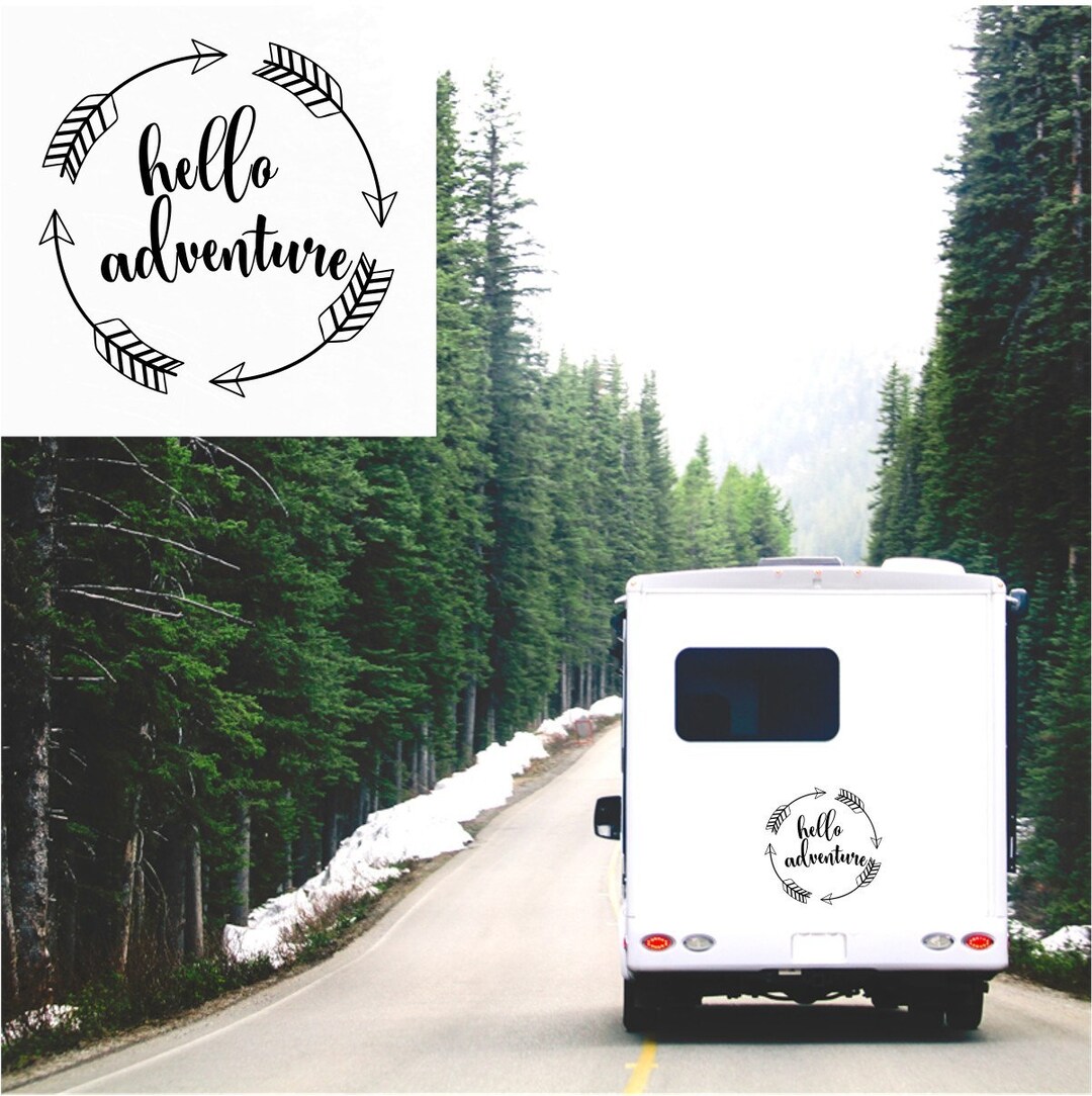 Hello Adventure Sticker Camper Caravan Motorhome Truck Decal - Etsy
