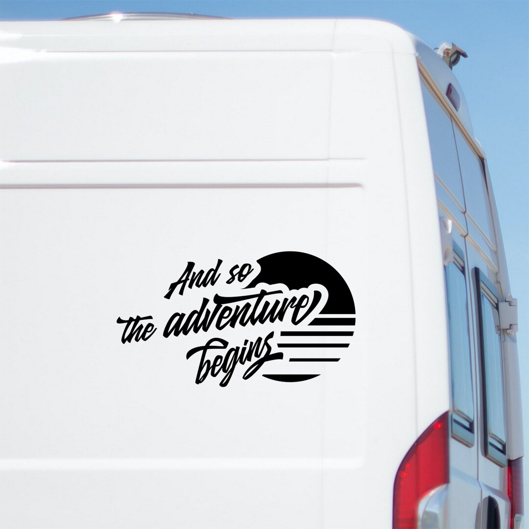 Rosso E So Il Adventure Begins Fun Vinile Roulotte Auto Camper Adesivo