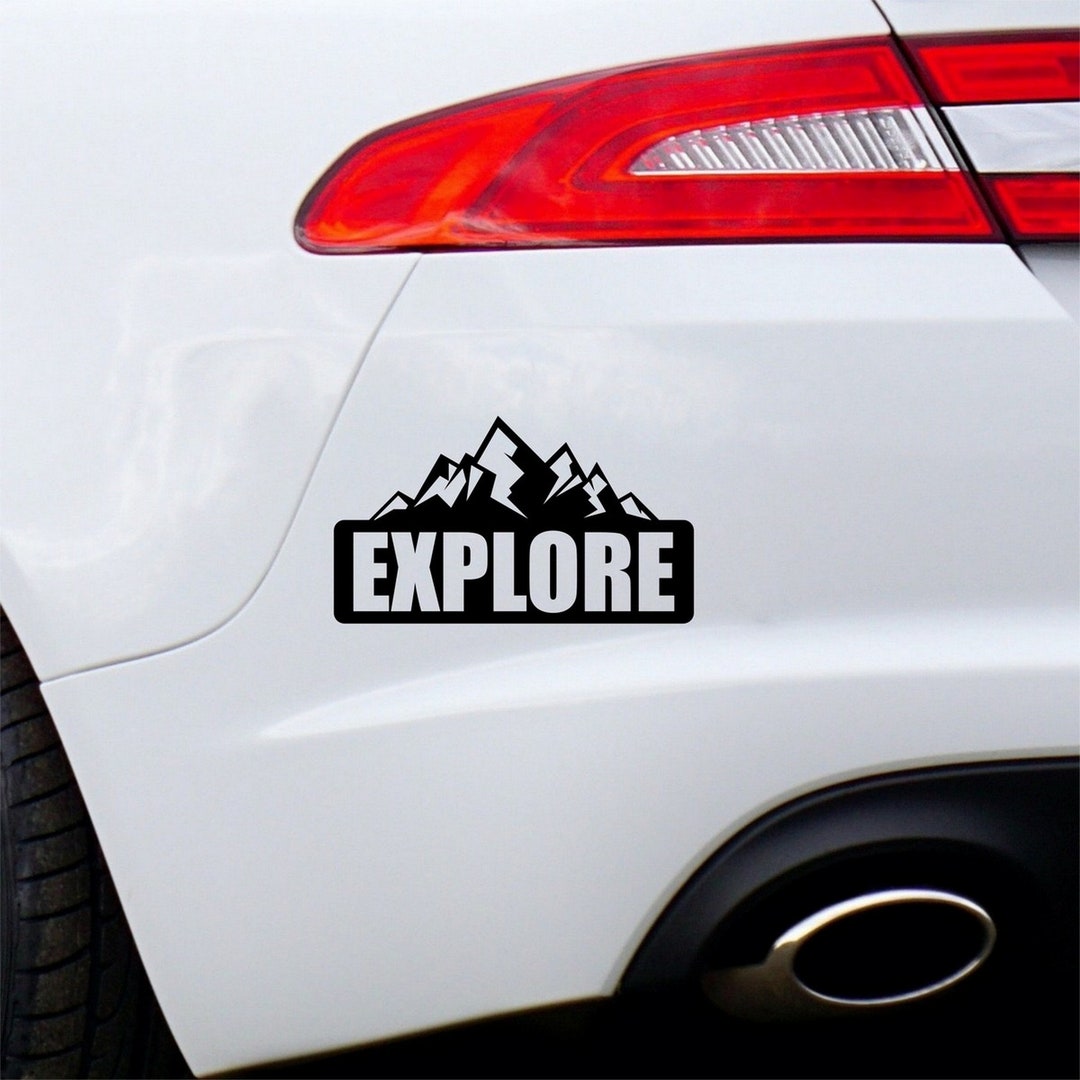 Explore Mountains Sticker Adventure Camper Van Car off Road Truck Decal ...