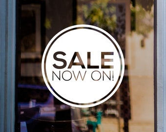 Sale Now On Shop Window Sticker Vinyl Decal Retail Display