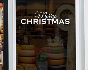 Merry Christmas Window Sticker Xmas Shop Home Decoration Decal