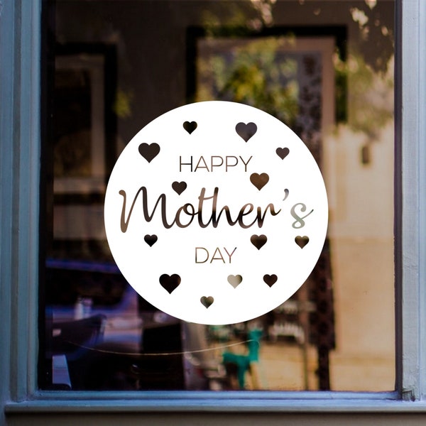 Happy Mother's Day Shop Window Sticker Mothering Sunday Vinyl Decal Retail Display