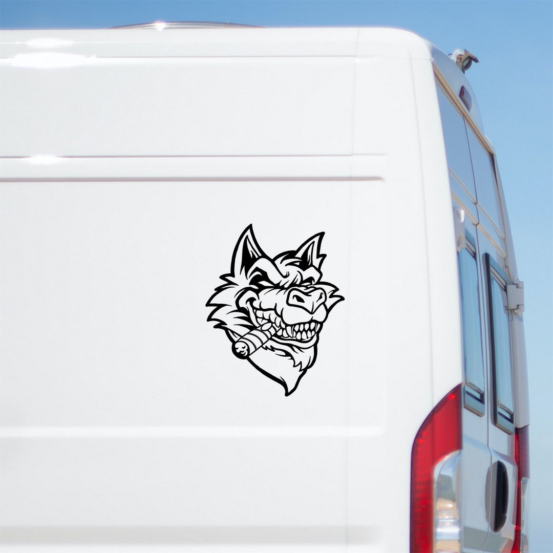 Angry Wolf Sticker Large Wolf Sticker Car Van Camper Truck Bodywork
