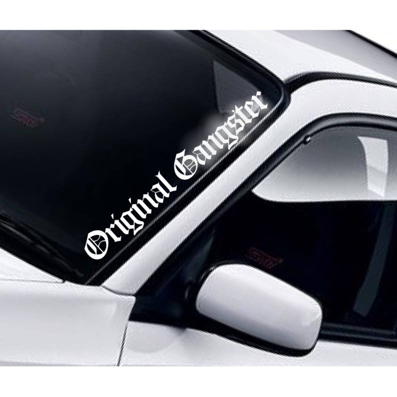 Original Gangster Autocollant de parebrise Drôle JDM Drift Car Vinyl