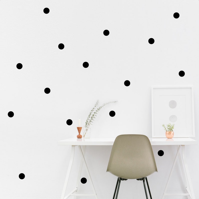 Polka Dot Decals Polka Dot Stickers Circle Wall Stickers Etsy