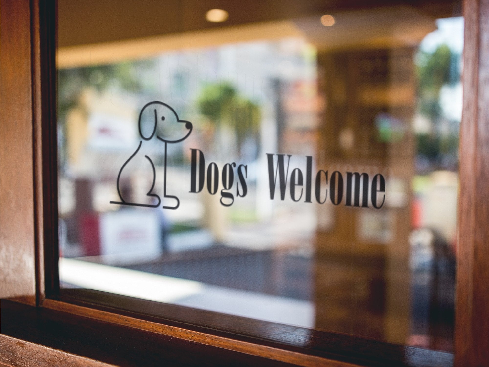 Dogs Welcome Window Sticker Pet Shop Home Vinyl Decal - Etsy UK
