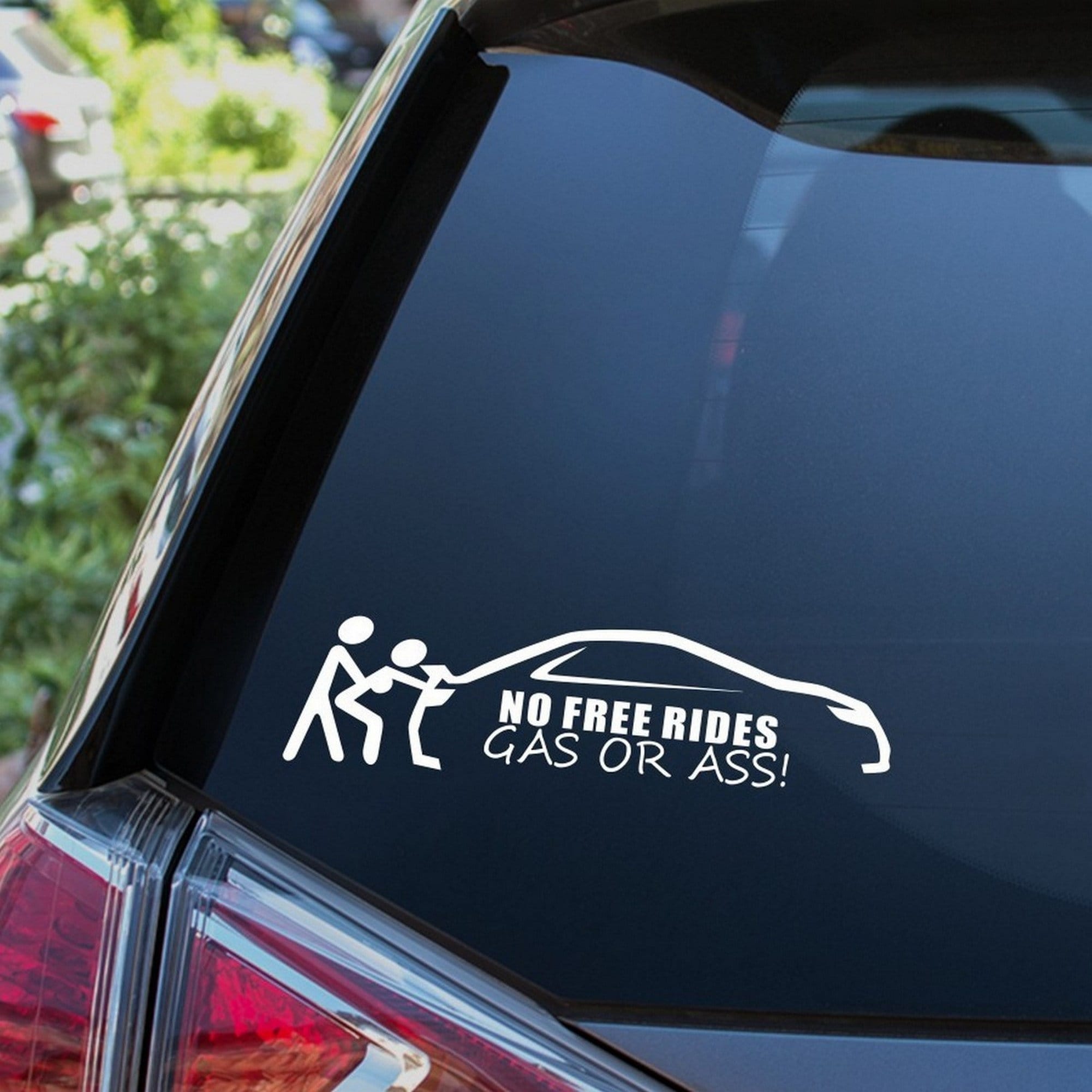 Car Stickers vinyl Car Sticker Car Humor Stickers No Free Rides Gas