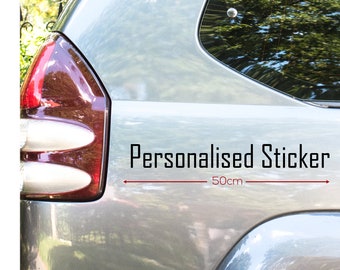 Personalised Name Decal, Custom Text Car Stickers , Personalised Stickers