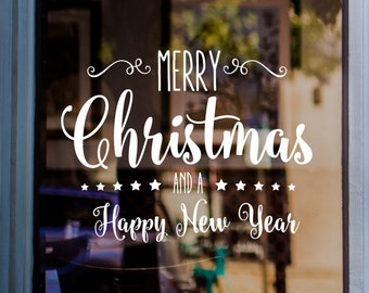 Christmas Window Decal Window Sticker Xmas Shop Decoration Decals