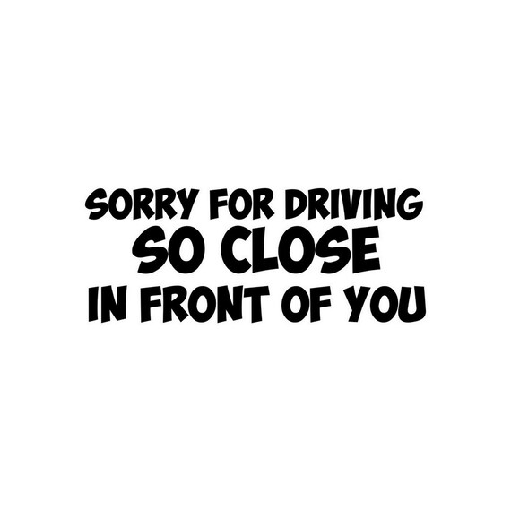 DRIVING TO CLOSE FUNNY MOTORHOME / CARAVAN CAR STICKER