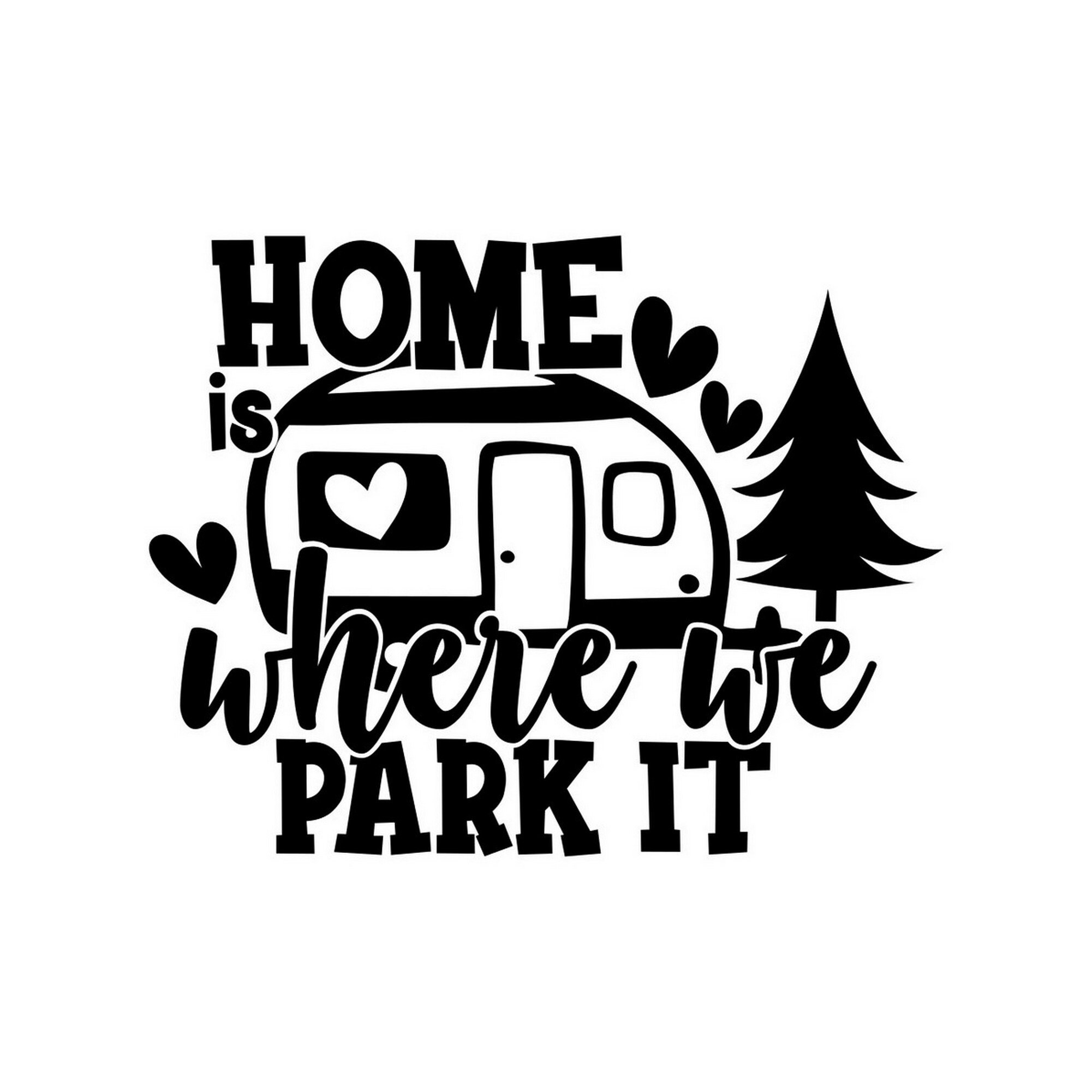 Home is Where You Park It Sticker Large Caravan Stickers Travel Travelling  Motorhome RV Truck Decal Horsebox Car Camper Van Decals 