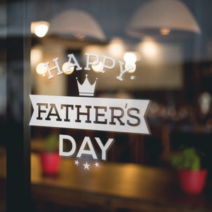 Happy Father's Day Window Sticker Retail Display Window Decal - Etsy