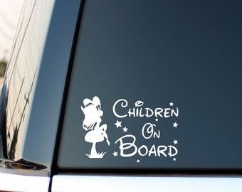 Children On Board Car Sticker Baby Kids On Board Safety Warning Vinyl Decal