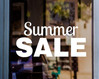 Summer Sale Shop Window Sticker Retail Display Store Front Vinyl Decal