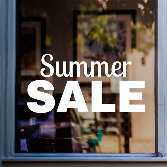 Summer Sale Shop Window Sticker Retail Display Store Front Etsy UK