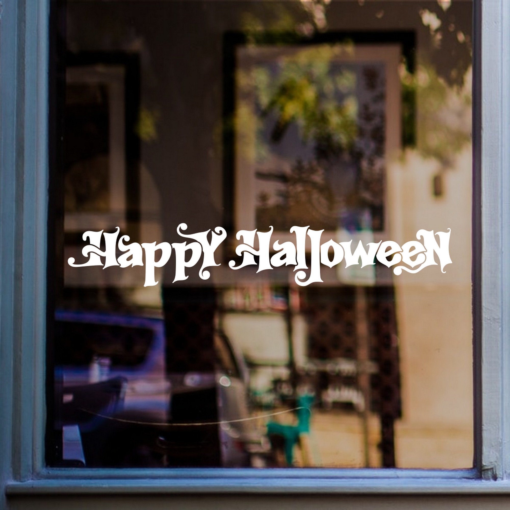 Happy Halloween Shop doors windows stickers decoration display decal 