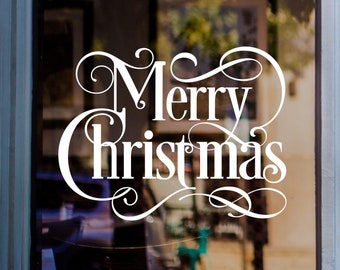 Merry Christmas Sticker for Windows Xmas Shop Display Home Decoration Decal