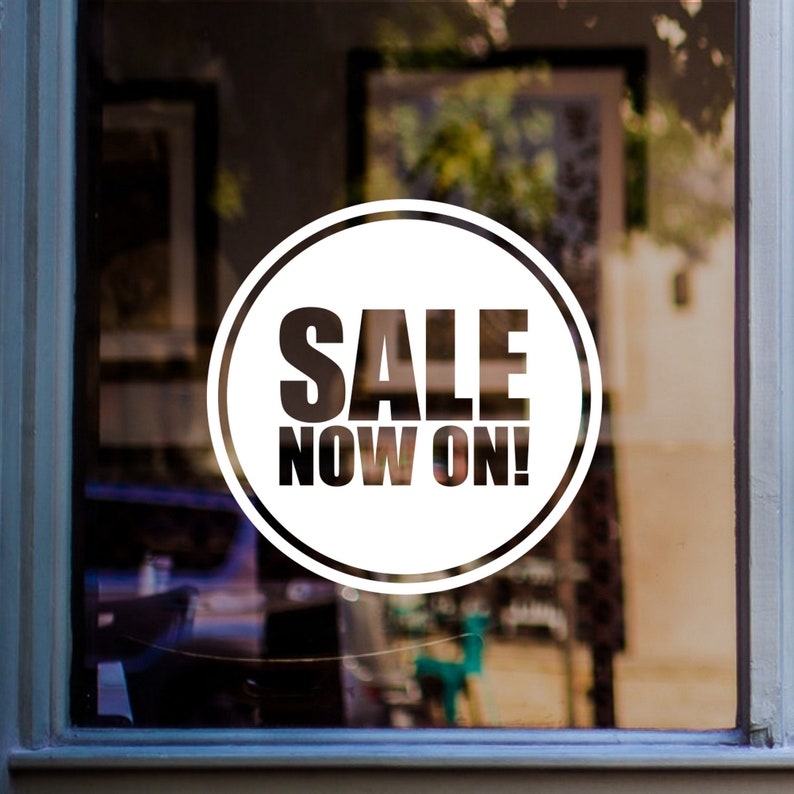 Sale Now on Shop Window Sticker Vinyl Decal Retail Display Etsy UK