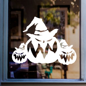 Halloween Window Sticker Pumpkin Decal Home Shop Retail Display Vinyl