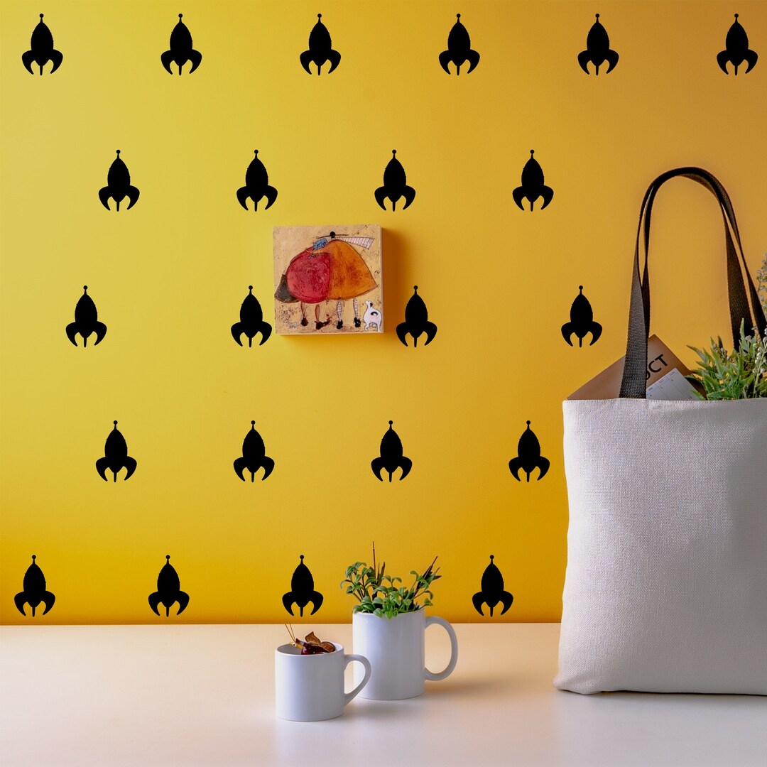 Rocket Wall Art Stickers, Space Stickers, Rocket Wall Art Decals