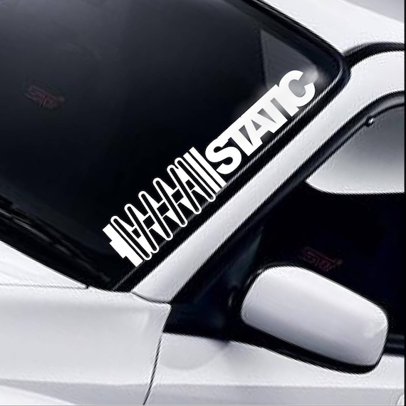 Statischer Spule Windschutzscheibe Aufkleber Windschutzscheibe Banner  Gewindefahrwerk Low gesenkt Einbau statische JDM Drift Auto Vinyl-Aufkleber  - .de