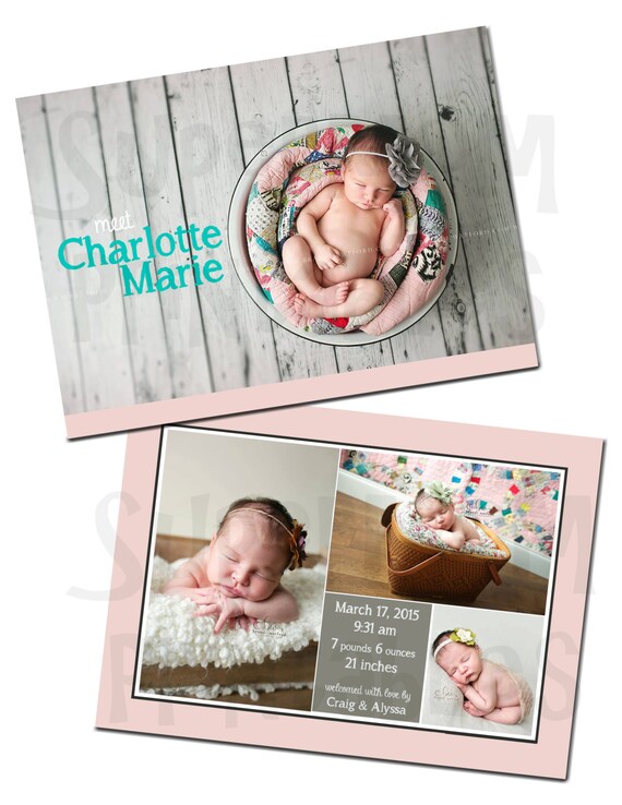 etsy birth announcement