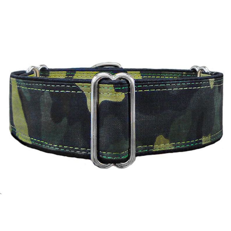 Martingale Dog Collar. Green Camo Greyhound Collar Whippet Etsy