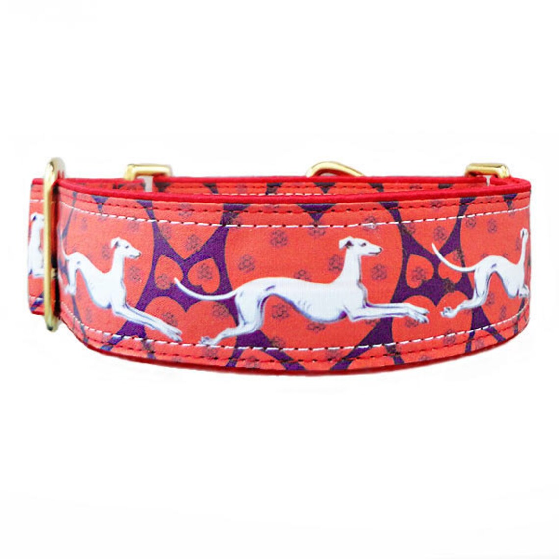 Hounds & Hearts Adjustable Martingale Dog Collar Greyhound Etsy
