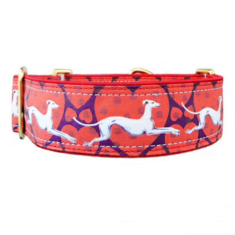 Hounds & Hearts Adjustable Martingale Dog Collar Greyhound Etsy