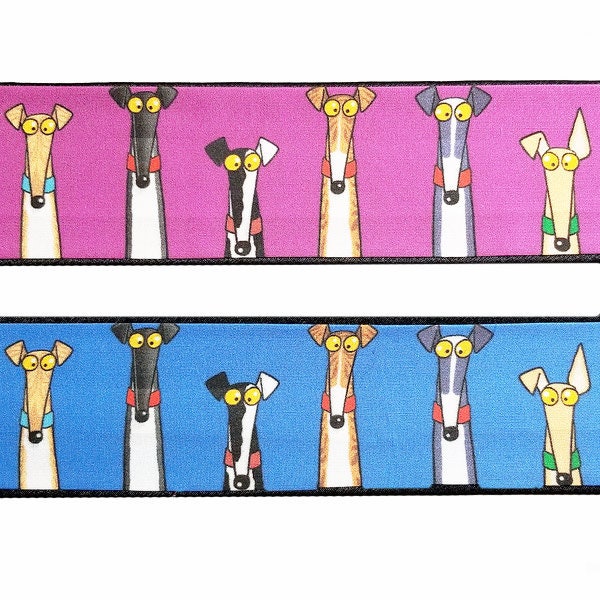 Skipworth Sighthound Heads!  Greyhound, galgo, whippet, borzoi, wolfhound, windhound collar!  Made to Order. Unfrogettable!