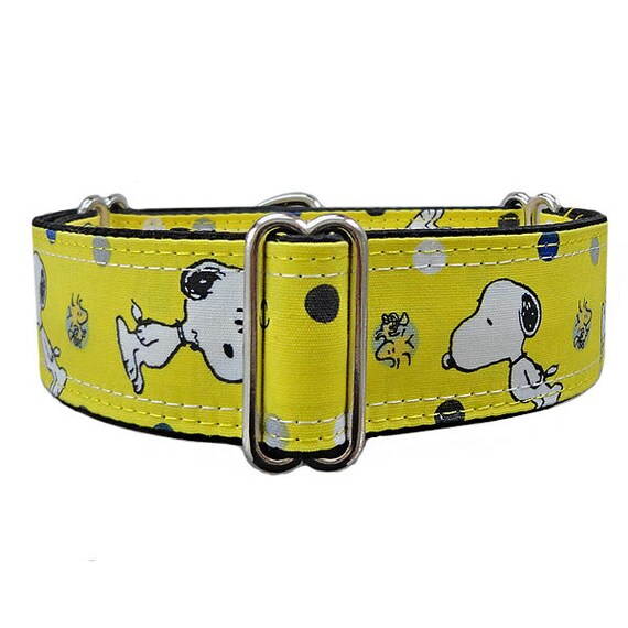 Snoopy Adjustable Martingale Dog Collar Greyhound Collar Etsy