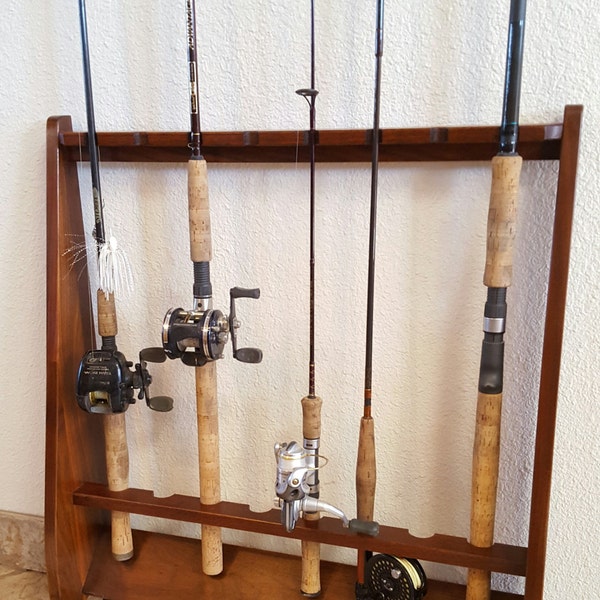 Fishing Rod holder - Deep Sea rod rack - Large rod holder - Saltwater rod stand display - Husband gift