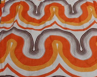1970s Op Art Geometric Groovy Fitted Sheet for Full / Double Sofa Bed Mattress 54x72"