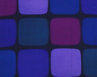 1970s Tea Ernst Fabric Geometric 'Mahonia' Print Cotton MCM 1+ Yard