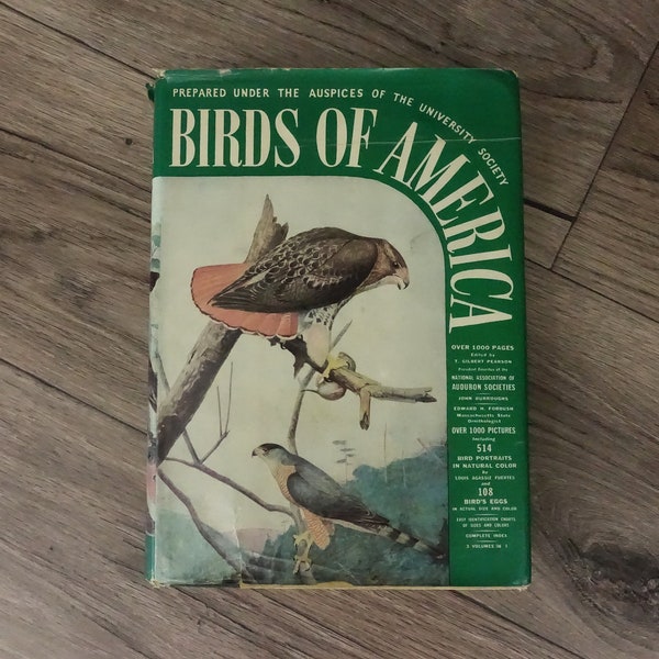 Birds of America T Gilbert Pearson Louis Agassiz Fuertes 1936 Bird Identification and Portraits Audubon Ornithology Hardcover Book