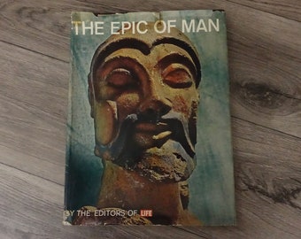 The Epic of Man by the Editors of LIFE 1961 Anthropology History Evolution Coffee Table Hardcover Book