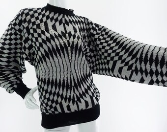 Optical illusion sweater clearance