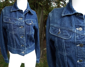 Vintage 70s LEE Blue Jean Jacket 1970s Denim XS / S