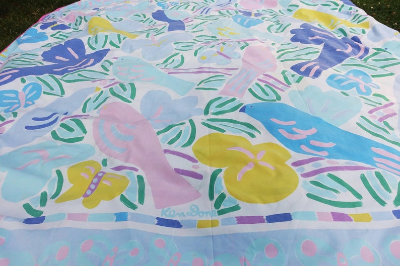 Vintage KEN DONE Duvet Cover Bird Butterfly Print Quilt Cover Etsy