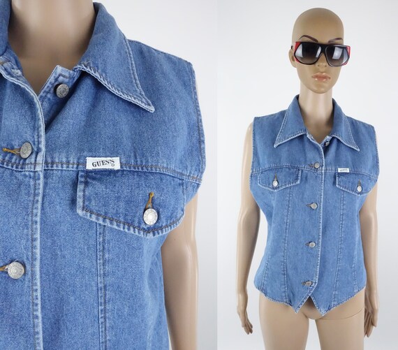 guess jeans vest