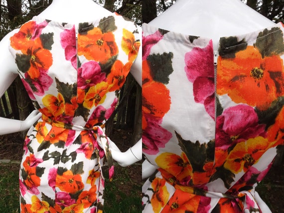 Vintage 60s Floral Dress XS - image 4