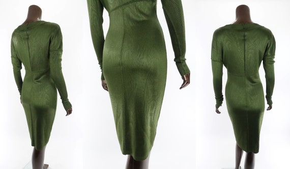 Vintage Azzedine Alaia Paris Dress Topographic Gr… - image 2