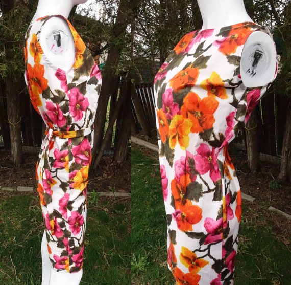 Vintage 60s Floral Dress XS - image 6