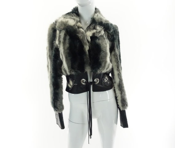 ジャケット・アウター cropped lether faux fur blouson Amazon.com: Womens Leather Jackets Sherpa Lined Fleece