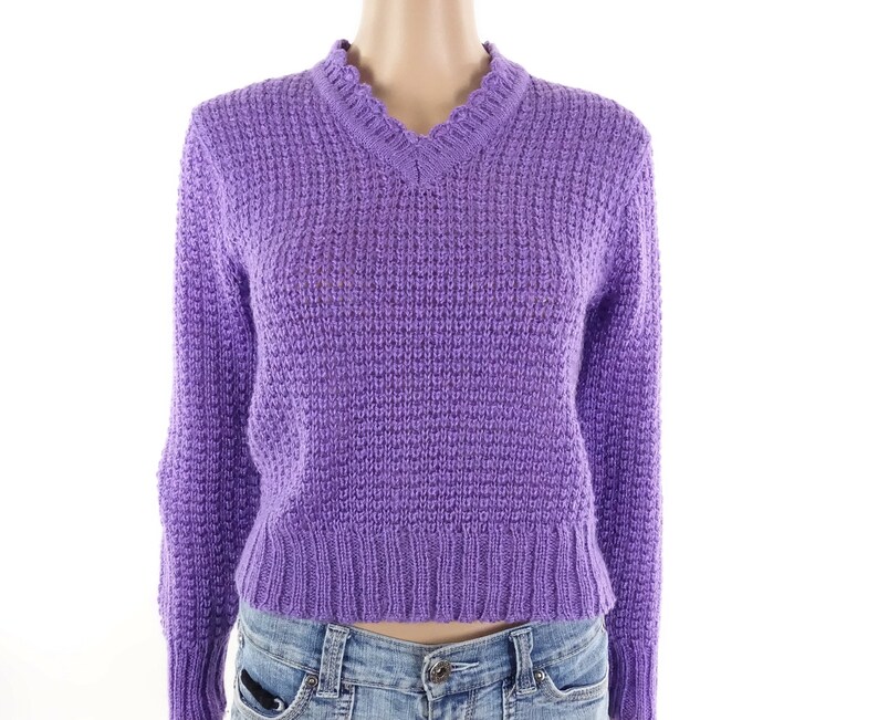 sweater crop lilac