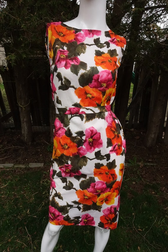 Vintage 60s Floral Dress XS - image 5